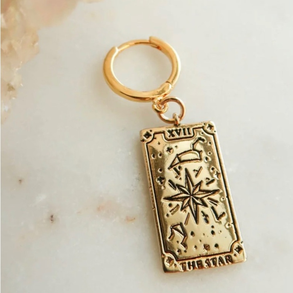 Brand new dainty tarot card earrings